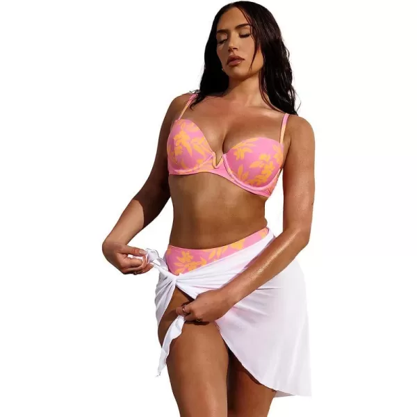 imageCUPSHESTASSIE Women Tie Waist Coverup Skirt Summer Bathing Suit Relaxed Fit BeachwearWhite
