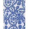 imageCUPSHE Women Beach Cover Up V Neck Short Sleeve Striped Midi Swimsuit Coverup Dress XSXXLBlue Floral