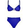 imageCUPSHE Women Swimsuit Bikini Set High Waisted Push Up Cheeky Drawstring Two Piece Bathing SuitAzure Blue