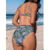 imageCUPSHE Women Swimsuit Bikini Set High Waisted Push Up Cheeky Drawstring Two Piece Bathing SuitOlive GreenPurple