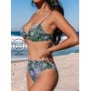 imageCUPSHE Women Swimsuit Bikini Set High Waisted Push Up Cheeky Drawstring Two Piece Bathing SuitOlive GreenPurple