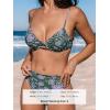 imageCUPSHE Women Swimsuit Bikini Set High Waisted Push Up Cheeky Drawstring Two Piece Bathing SuitOlive GreenPurple