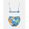 imageCUPSHE Women Swimsuit Bikini Set High Waisted Push Up Cheeky Drawstring Two Piece Bathing SuitSky BlueTropical