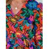imageCUPSHE Womens Mini Dresses Casual Spring V Neck Chiffon Long Peasant Sleeves Flowy Summer DressRedblue Floral