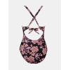 imageCUPSHE Womens One Piece Swimsuit Tummy Control Deep V Neck Double Straps Crisscross Back Tie Bathing SuitBlackDusty Rose Pink