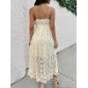 imageCUPSHE Womens Summer Dresses Sleeveless Lace Casual Tassel Beach Spaghetti Straps Flowy Maxi Sun DressBeige