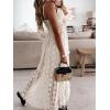 imageCUPSHE Womens Summer Dresses Sleeveless Lace Casual Tassel Beach Spaghetti Straps Flowy Maxi Sun DressBeige
