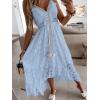 imageCUPSHE Womens Summer Dresses Sleeveless Lace Casual Tassel Beach Spaghetti Straps Flowy Maxi Sun DressBlue