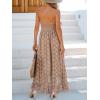 imageCUPSHE Womens Summer Dresses Sleeveless Lace Casual Tassel Beach Spaghetti Straps Flowy Maxi Sun DressBrown