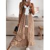 imageCUPSHE Womens Summer Dresses Sleeveless Lace Casual Tassel Beach Spaghetti Straps Flowy Maxi Sun DressBrown