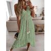 imageCUPSHE Womens Summer Dresses Sleeveless Lace Casual Tassel Beach Spaghetti Straps Flowy Maxi Sun DressGreen