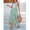 imageCUPSHE Womens Summer Dresses Sleeveless Lace Casual Tassel Beach Spaghetti Straps Flowy Maxi Sun DressMint Green
