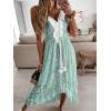 imageCUPSHE Womens Summer Dresses Sleeveless Lace Casual Tassel Beach Spaghetti Straps Flowy Maxi Sun DressMint Green