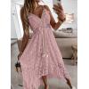 imageCUPSHE Womens Summer Dresses Sleeveless Lace Casual Tassel Beach Spaghetti Straps Flowy Maxi Sun DressPink