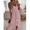 imageCUPSHE Womens Summer Dresses Sleeveless Lace Casual Tassel Beach Spaghetti Straps Flowy Maxi Sun DressPink