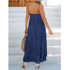 imageCUPSHE Womens Summer Dresses Sleeveless Lace Casual Tassel Beach Spaghetti Straps Flowy Maxi Sun DressRoyal Blue