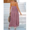 imageCUPSHE Womens Summer Dresses Sleeveless Lace Casual Tassel Beach Spaghetti Straps Flowy Maxi Sun DressRust Red