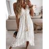 imageCUPSHE Womens Summer Dresses Sleeveless Lace Casual Tassel Beach Spaghetti Straps Flowy Maxi Sun DressWhite
