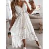 imageCUPSHE Womens Summer Dresses Sleeveless Lace Casual Tassel Beach Spaghetti Straps Flowy Maxi Sun DressWhite