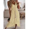 imageCUPSHE Womens Summer Dresses Sleeveless Lace Casual Tassel Beach Spaghetti Straps Flowy Maxi Sun DressYellow