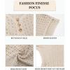 imageCUPSHE Women Crochet Swim Cover Up Short Sleeve V Neck Bathing Suit Beach Dress Summer Swimwear CoverupsApricot