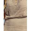 imageCUPSHE Women Crochet Swim Cover Up Short Sleeve V Neck Bathing Suit Beach Dress Summer Swimwear CoverupsSand