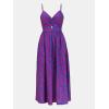 imageCUPSHE Womens Maxi Dress Floral Print Twisted V Neck Sleeveless Long Dress Summer Casual DressBlue Floral