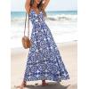 imageCUPSHE Womens Maxi Dress Floral Print Twisted V Neck Sleeveless Long Dress Summer Casual DressBlue Paisley