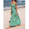 imageCUPSHE Womens Maxi Dress Floral Print Twisted V Neck Sleeveless Long Dress Summer Casual DressGreen Abstract