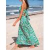 imageCUPSHE Womens Maxi Dress Floral Print Twisted V Neck Sleeveless Long Dress Summer Casual DressGreen Abstract