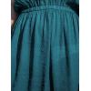 imageCUPSHE Womens Swimsuit Coverup Casual V Neck Beach Dress Short Sleeve Elastic Waist Swimwear Cover Ups 2025 BeachwearTurquoise