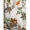 imageCUPSHE Womens Swimsuit Coverup Casual V Neck Beach Dress Short Sleeve Elastic Waist Swimwear Cover Ups 2025 BeachwearWhite Floral