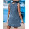 imageCUPSHE Womens Swimsuit Coverup Sleeveless Swimwear Beach Cover Ups Sheer Twisted Basic Tank DressBlue