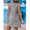 imageCUPSHE Womens Swimsuit Coverup Sleeveless Swimwear Beach Cover Ups Sheer Twisted Basic Tank DressBrown