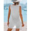 imageCUPSHE Womens Swimsuit Coverup Sleeveless Swimwear Beach Cover Ups Sheer Twisted Basic Tank DressLight Grey