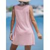 imageCUPSHE Womens Swimsuit Coverup Sleeveless Swimwear Beach Cover Ups Sheer Twisted Basic Tank DressLight Pink
