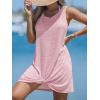 imageCUPSHE Womens Swimsuit Coverup Sleeveless Swimwear Beach Cover Ups Sheer Twisted Basic Tank DressLight Pink
