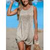 imageCUPSHE Womens Swimsuit Coverup Sleeveless Swimwear Beach Cover Ups Sheer Twisted Basic Tank DressSand