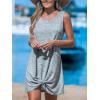 imageCUPSHE Womens Swimsuit Coverup Sleeveless Swimwear Beach Cover Ups Sheer Twisted Basic Tank DressSlate Gray