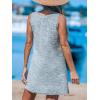imageCUPSHE Womens Swimsuit Coverup Sleeveless Swimwear Beach Cover Ups Sheer Twisted Basic Tank DressSlate Gray