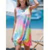 imageCUPSHE Womens Swimsuit Coverup Sleeveless Swimwear Beach Cover Ups Sheer Twisted Basic Tank DressTie Dye