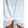 imageCUPSHE Womens Swimsuit Coverup Sleeveless Swimwear Beach Cover Ups Sheer Twisted Basic Tank DressWhite