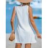 imageCUPSHE Womens Swimsuit Coverup Sleeveless Swimwear Beach Cover Ups Sheer Twisted Basic Tank DressWhite2