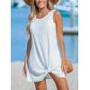 imageCUPSHE Womens Swimsuit Coverup Sleeveless Swimwear Beach Cover Ups Sheer Twisted Basic Tank DressWhite2
