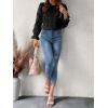 imageCUPSHE Women Eyelet Long Sleeve Tops Shirts Dressy Hollow Out Crochet Lace Embroidered Blouses 2025 FashionBlack