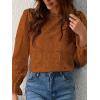 imageCUPSHE Women Eyelet Long Sleeve Tops Shirts Dressy Hollow Out Crochet Lace Embroidered Blouses 2025 FashionBrick Red