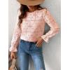 imageCUPSHE Women Eyelet Long Sleeve Tops Shirts Dressy Hollow Out Crochet Lace Embroidered Blouses 2025 FashionPink