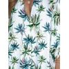 imageCUPSHE Women Mini Summer Dress Cover Up Floral Shirt 34 Sleeve Cuff Tie Button Down Sundress Beach Dresses Cover Up TopGreen Leaf