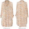 imageCUPSHE Women Mini Summer Dress Cover Up Floral Shirt 34 Sleeve Cuff Tie Button Down Sundress Beach Dresses Cover Up TopOrange Floral
