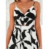 imageCUPSHE Womens Maxi Dress Floral Print Twisted V Neck Sleeveless Long Dress Summer Casual DressBlack Printed